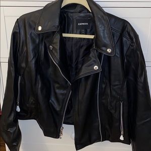 Black leather jacket